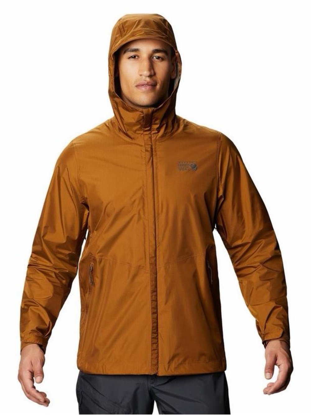 Mountain Hardware Acadia Rain Jacket Brown Size XL Raincoat Outdoor Gorpcore